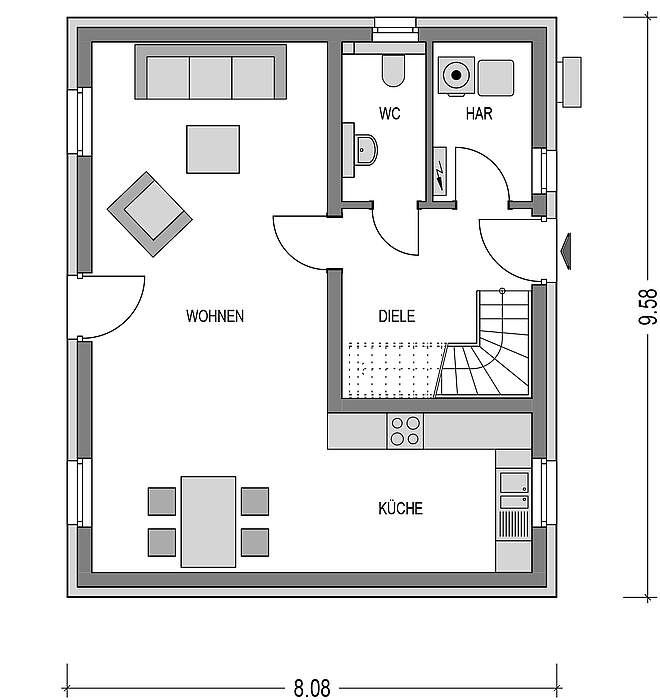 Der Unveränderliche S40 Grundriss EG Der Unveränderliche S40 Grundriss EG